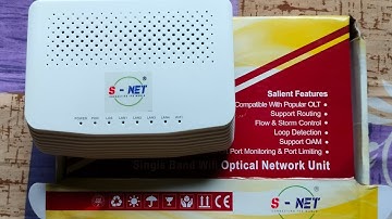 S-NET SINGLE BAND XPON ONT ROUTER UNBOXING & REVIEW | S-NET XPON ONU WITH VOICE Port & Wi-Fi router