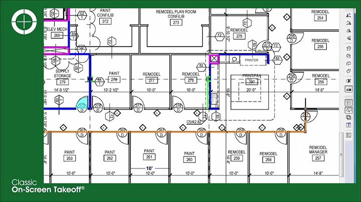 On-Screen Takeoff : Performing Takeoff - Performing Linear Takeoff