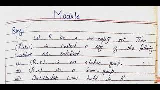 Module theory lec #1  Definition and examples