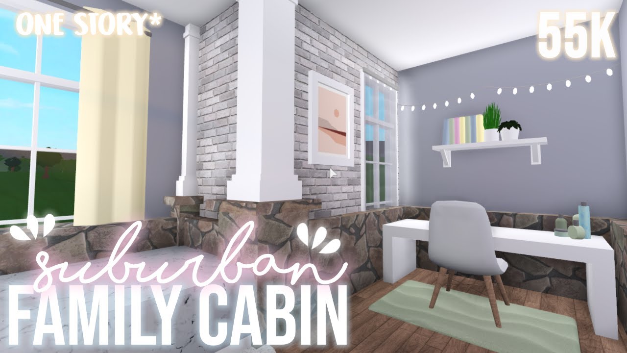 [BLOXBURG] One Story Suburban Cabin 55k (Speedbuild) - YouTube