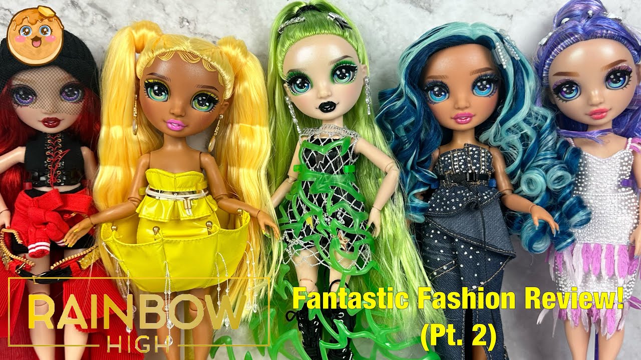 Rainbow High Fantastic Fashion Ruby, Sunny, Jade, Skyler, and Violet ...