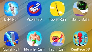 DNA Run 3D,Picker 3D,Tower Run,Going Balls,Spiral Roll,Muscle Rush,Fruit Rush,Run Race 3D screenshot 4