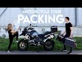 Packing for motorcycle trip everything we pack