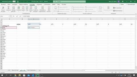 Gemengde cel verwijzingen in Excel