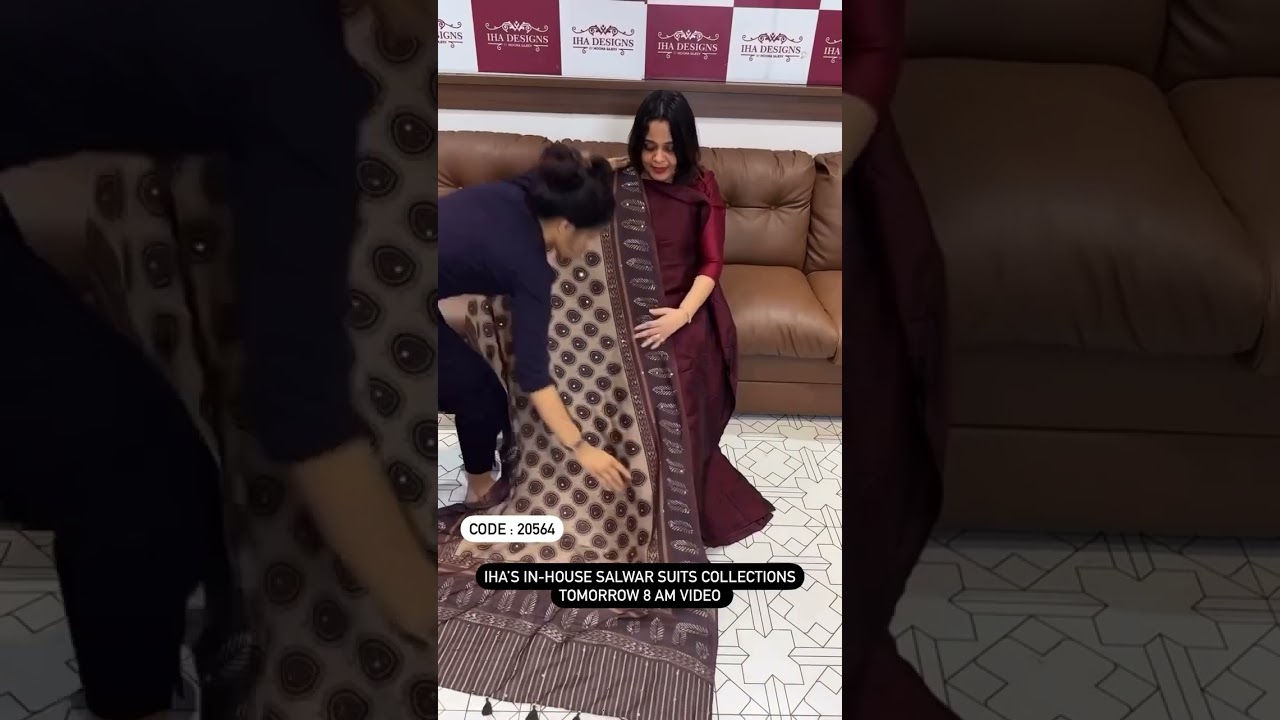 Iha’s in-house designer unstitched salwar suits collections tomorrow morning video stay tuned….