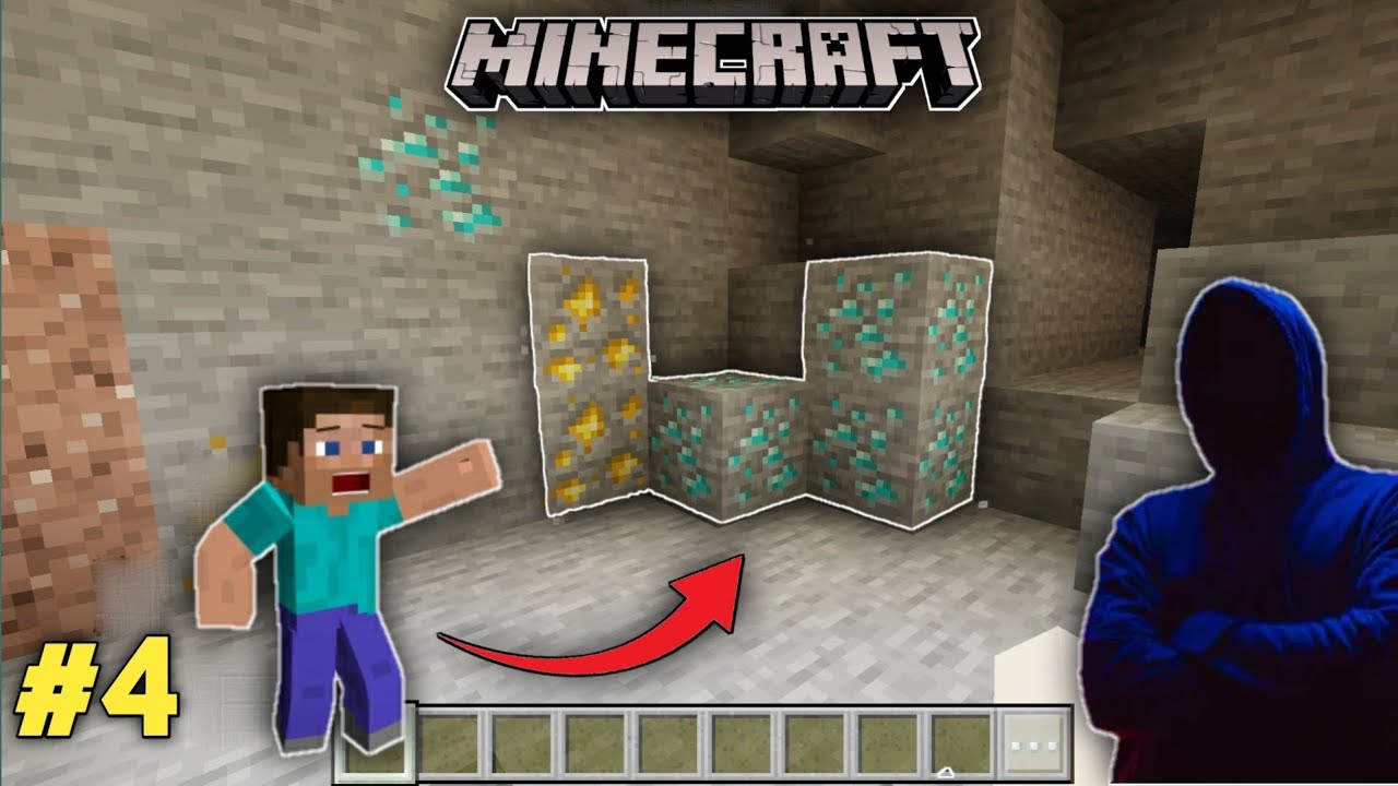 GOING TO SECRET CAVE TO FIND DIAMONDS || MINECRAFT GAMEPLAY #4 - YouTube