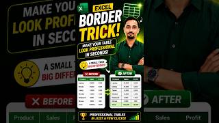Excel Border Shortcut 🤯 | Apply Borders to Any Table in Seconds!