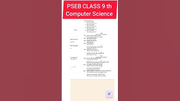 PSEB CLASS 9 th Computer Science September Exam paper