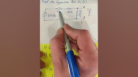 RC circuit charging a capacitor; complicated by Thévenin source
