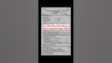 ap 10th class fa2 exams maths model question paper 2025