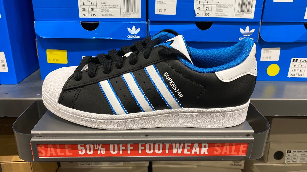 Adidas Superstar (Core Black/Cloud White/Bright Blue) - Style Code: ID4672  - YouTube