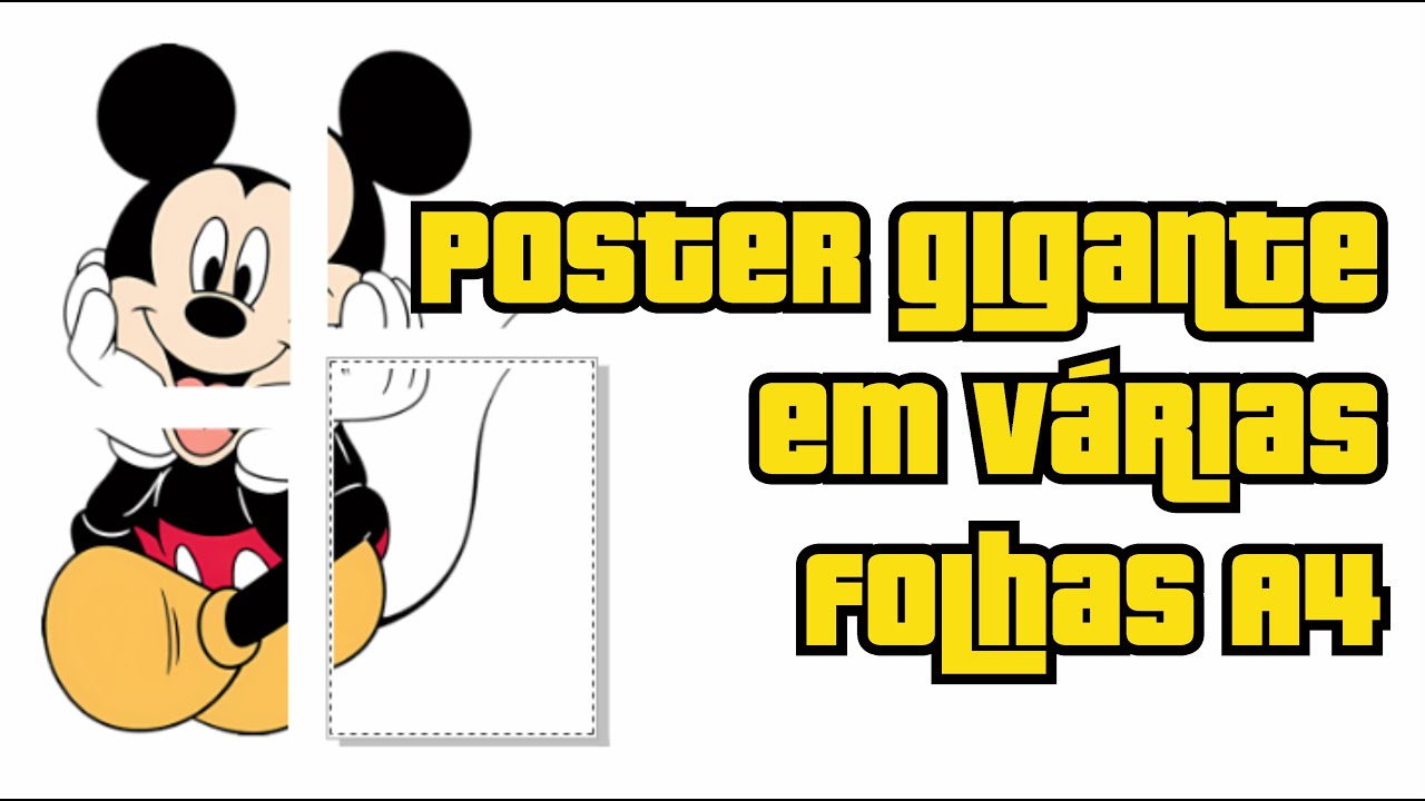 Como Imprimir um Pôster Gigante em Várias Folhas A4 - Corel Draw - YouTube