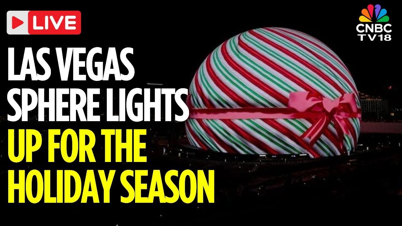 LIVE: Las Vegas Sphere Lights Up With A Festive Display to Celebrate Christmas & Holiday Spirit|N18G