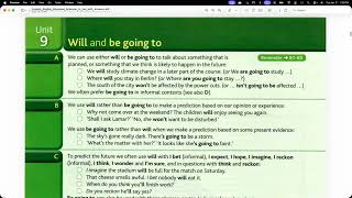 Learn English grammar with Advanced Grammar in Use – Unit 9: Will & Be Going To