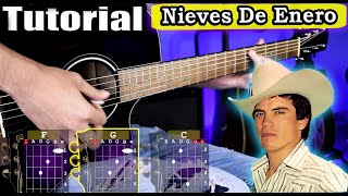 Nieves De Enero - Chalino Sánchez - Tutorial | Acordes | Como tocar en Guitarra + PDF chords