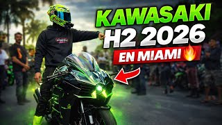 Kawasaki H2 2026 Miami 🔥 Cafe 27 Rideout y Revelación 😱