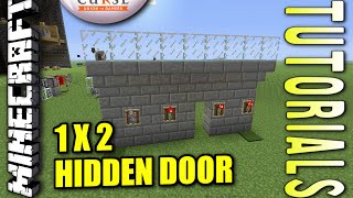 Minecraft PS4 - HIDDEN 1 X 2 FLUSH DOOR - How To - Tutorial ( PS3 / XBOX )