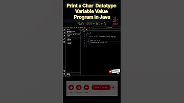 print a char datatype variable in Java | #shorts #youtube #ytshorts #trending #youtubeshorts #music