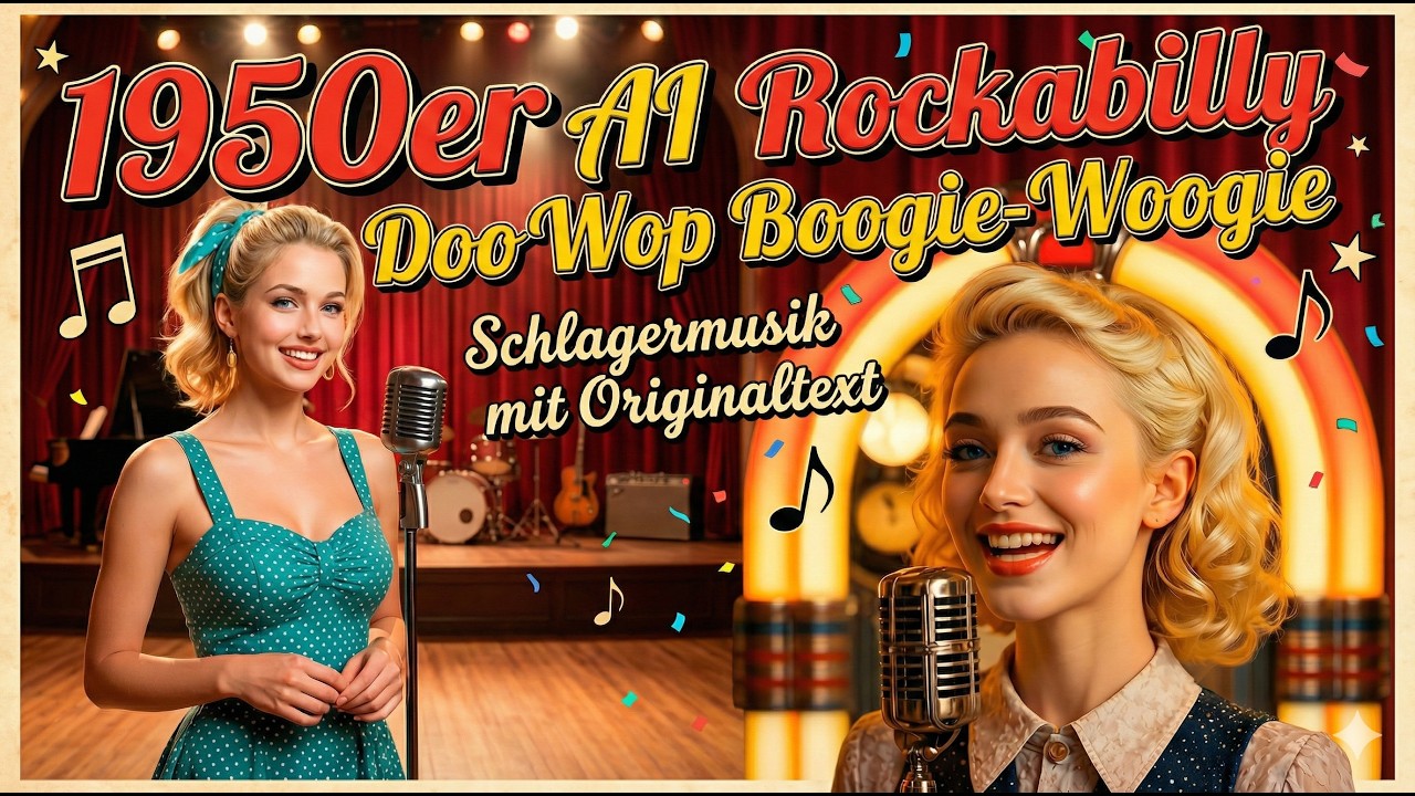 1950er🎸KI Rockabilly🎶Doo-Wop🎹 Boogie-Woogie❤️Schlagermusik💃eigener Text