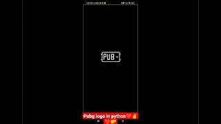 Pubg Logo In Python#pubgmobile#pubg#mobilegames#trending#love#programming#python#coding#shorts#yt#ya