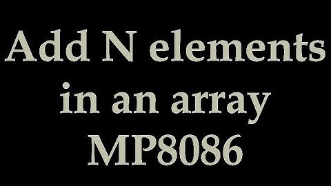 8086 Assembly program for finding the sum of n elements