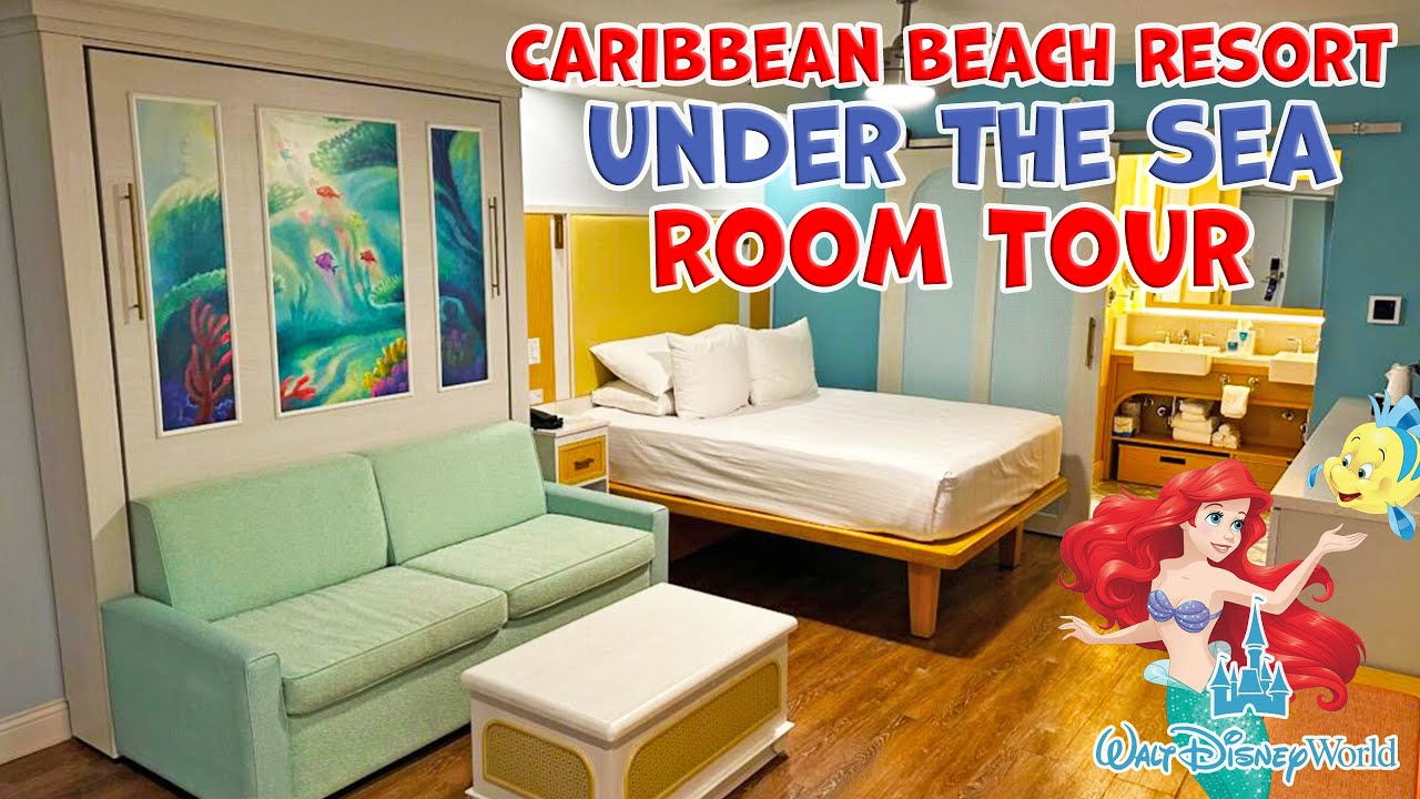 Under the Sea Room Tour at Caribbean Beach Resort Walt Disney World ...