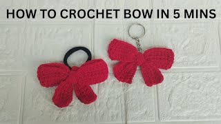 Easy Crochet Bow Tutorial 🎀 | Beginner Friendly | DIY Hair Accessories