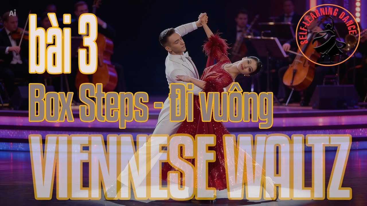 Tự học khiêu vũ 2025 - Điệu Viennese Waltz - Bài 3: Box Steps - Đi vuông. 