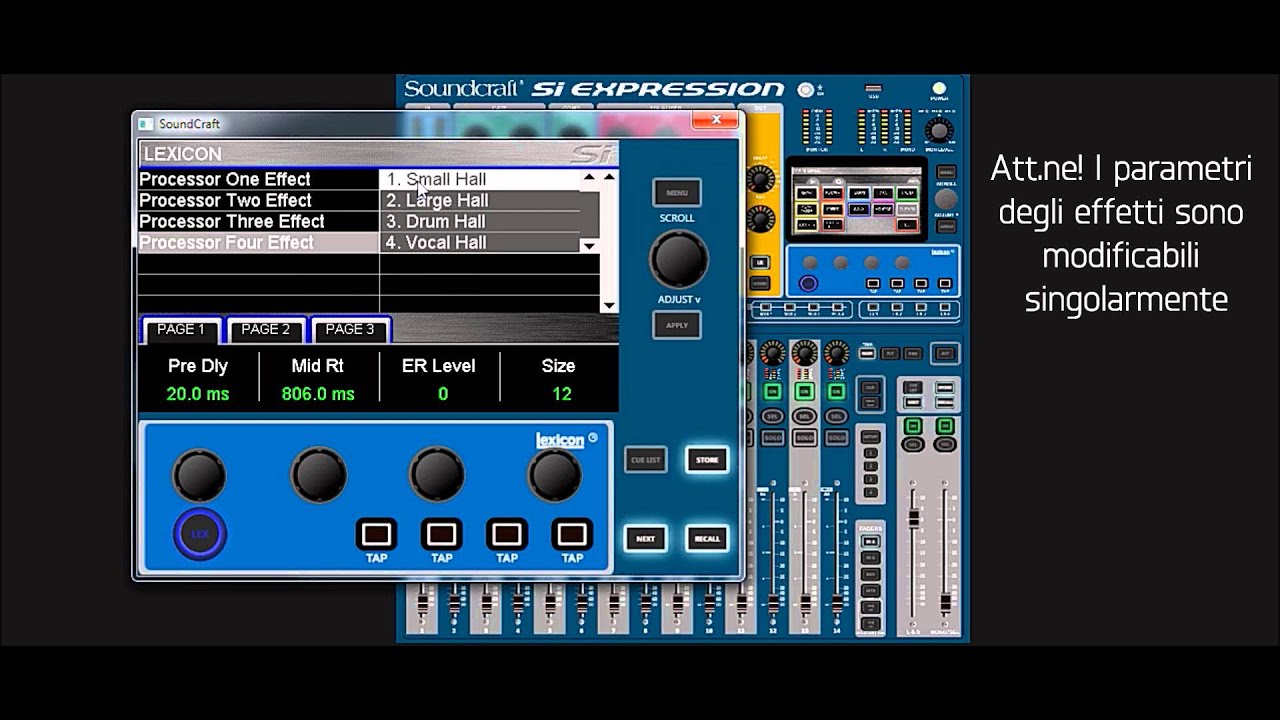 Soundcraft Si Series Tutorial utilizzo effetti