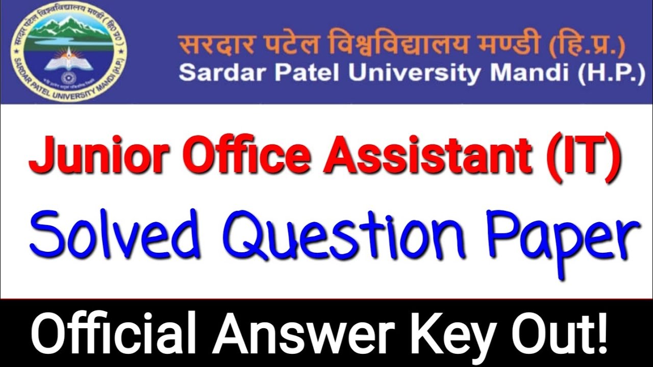 SPU MANDI JOA PAPER || FULL DISCUSSED WITH ANSWER KEY || SHIFT - 3RD || HELD ON  20 OCTOBER 2022