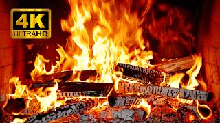 Warm Fireplace Night 🔥 4K Crackling Fire for Deep Sleep &amp; Cozy Vibes