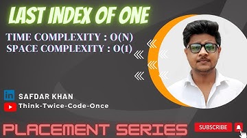 Last_Index_Of_One|Array|Java|GFG|LeetCode|PlacementoPreparationSeries|FullExplanationWithCode|Safdar