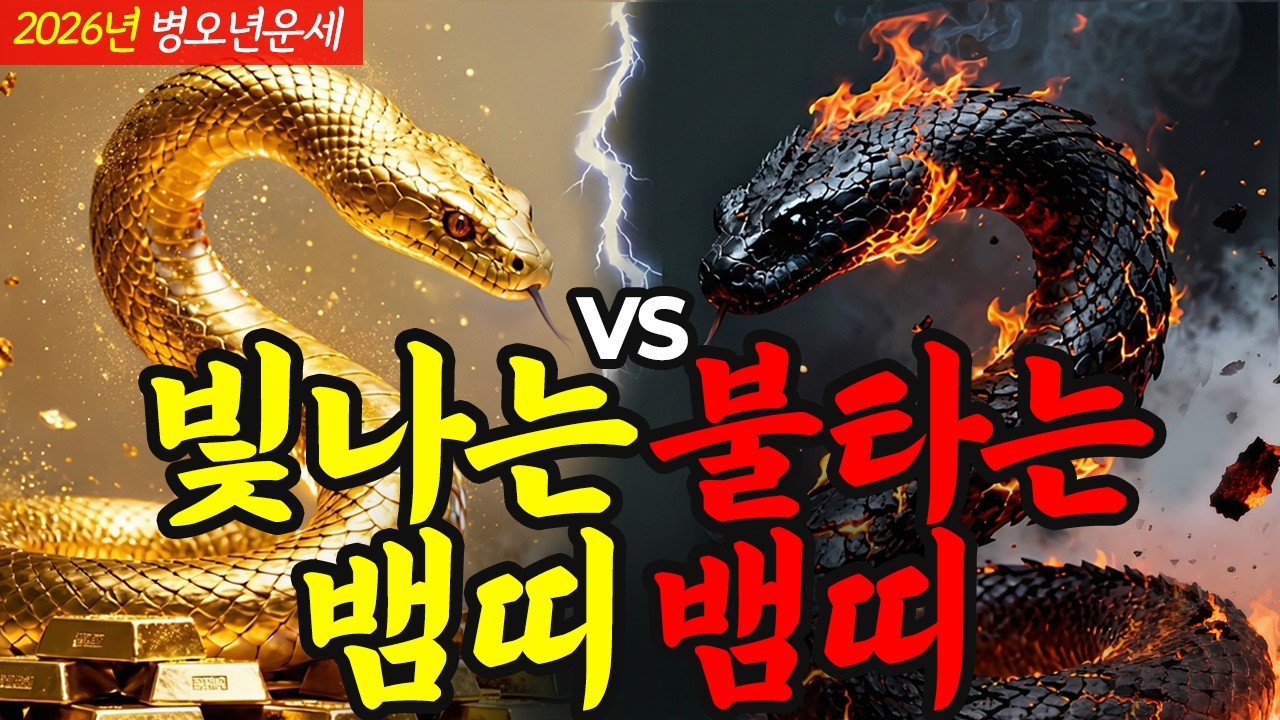 뱀띠 미쳤다! 미리보는 2026년 병오년 대운 운세 예고, 이건 그냥 천운입니다 | 뱀띠운세 금전운 건강