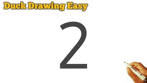 How to Draw a Duck 🦆 from Number 2 | Easy Drawing | Duck Drawing