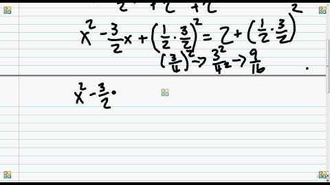 Math Tutorial - Completing the Square part 2