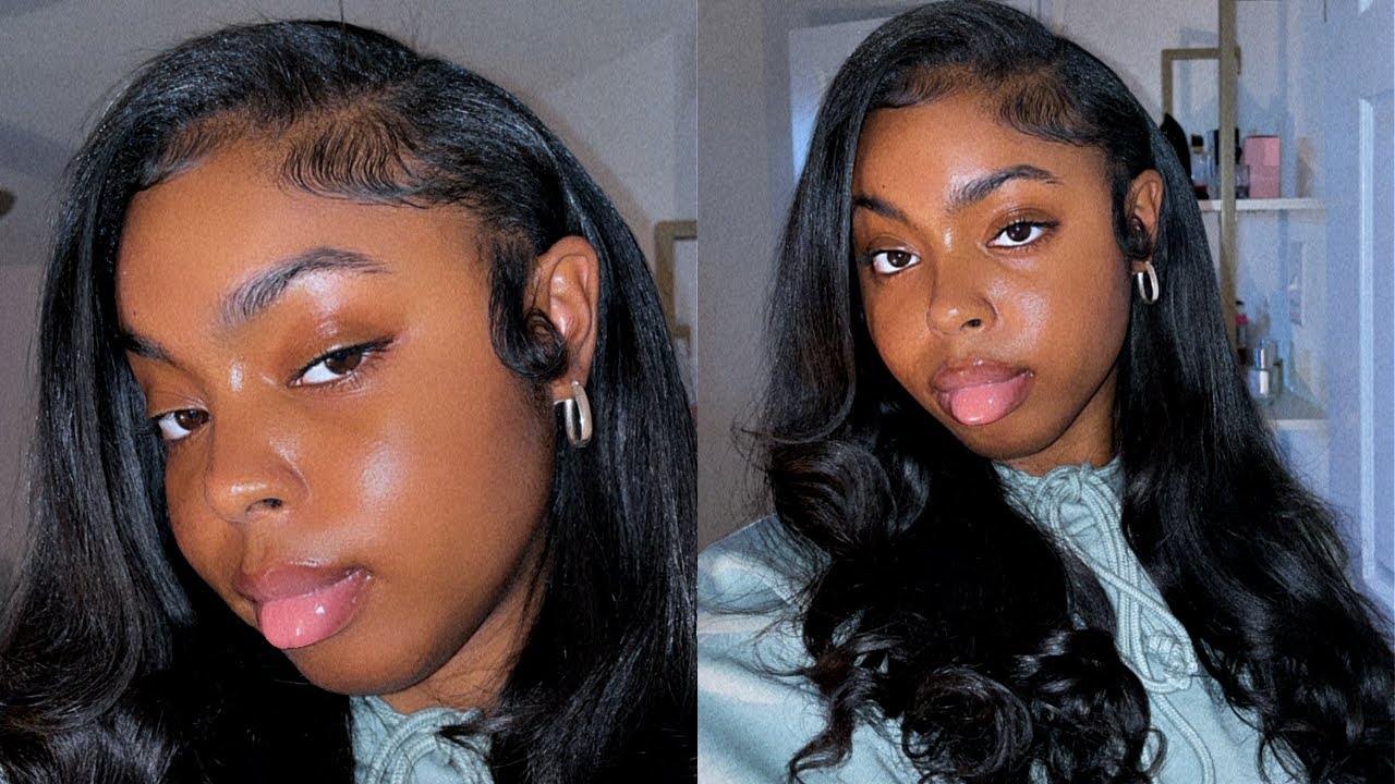 HOW TO SOFT & CURLY BABY HAIRS ON NATURAL HAIR UPART WIG INSTALL