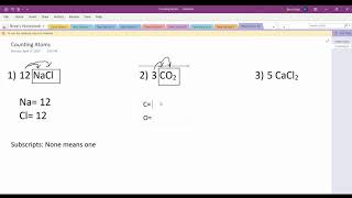 Counting Atoms Practice Problems