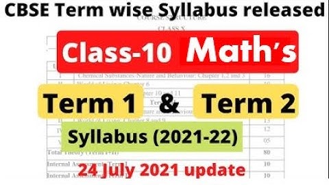 CBSE Class 10 Term