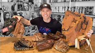 My baseball glove collection -- custom, MLB game-used, oversized, and more!