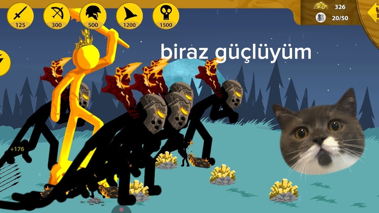 Stick Man wars galiba bug oldu biraz güçlüyüm neyse 1 bölüm bitti missonları oynayabilirim