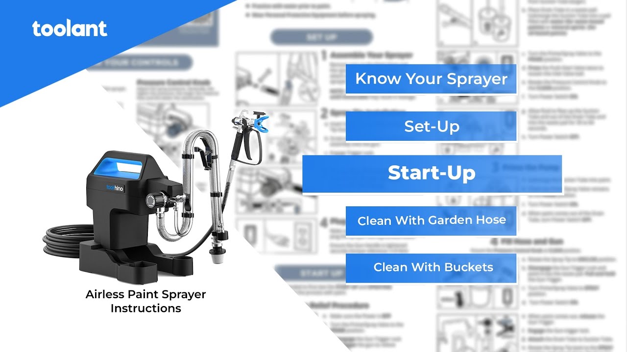 toolant Airless Paint Sprayer - Instruction - Start-up