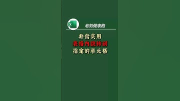 在表格内跳转到指定的单元格 今天给大家分享一个在表格内跳转到指定单元格的方法。#Excel技巧 #Excel函数 #Excel教程 #hyperlink函数 #match函数