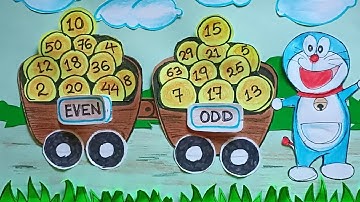 ODD NUMBER EVEN NUMBER || MATHS TLM || TLM for primary school