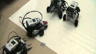 Lego Nxt Project Robots Playing Nfl Style Football - Phase 2 Play 1 Run Straight