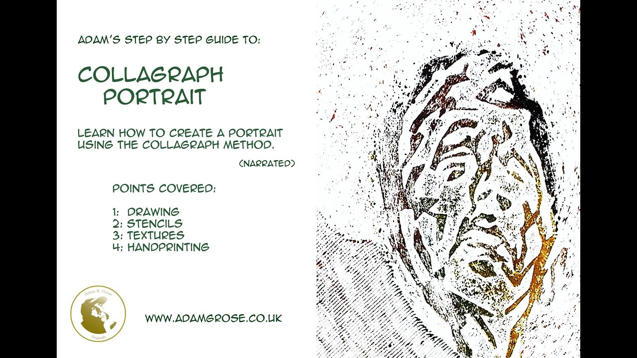 Part One: Collagraph Portrait #printmaking #collagraph #artlesson - YouTube