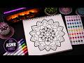 1 Hour Mandala Coloring ASMR 🌙 Relaxing Marker Sounds for Sleep & Stress Relief