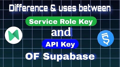 Difference & Uses between Service Role Key and Api key of Supabase - Sketchware - Supabase - Bd Ware