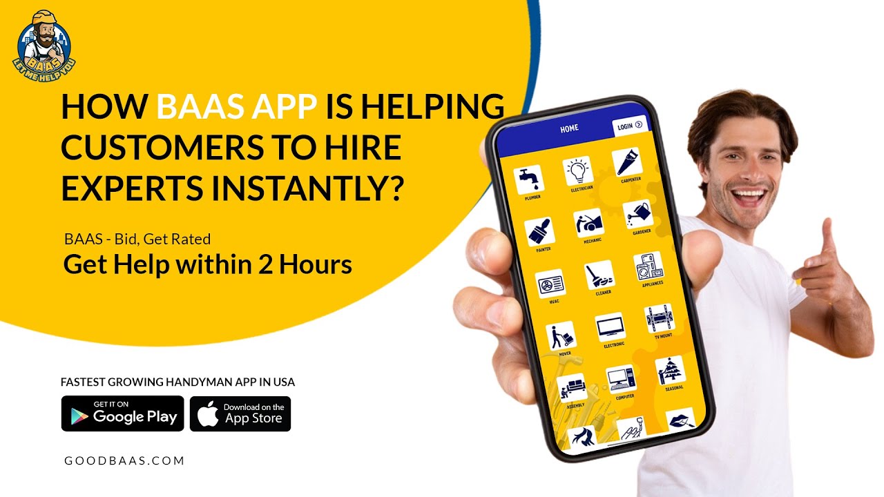 How BAAS App is Helping Customers to Hire Experts Instantly? - YouTube