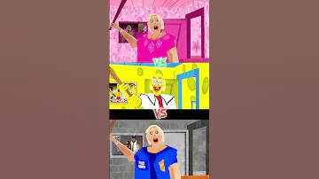 Sponge Granny Vs Barbie Granny Vs Police Granny Shorts 