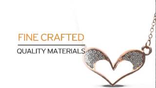 Swarovski Elements Bubble Heart Necklace In Rose Gold Tone, 18 Inches - SuperJeweler.com